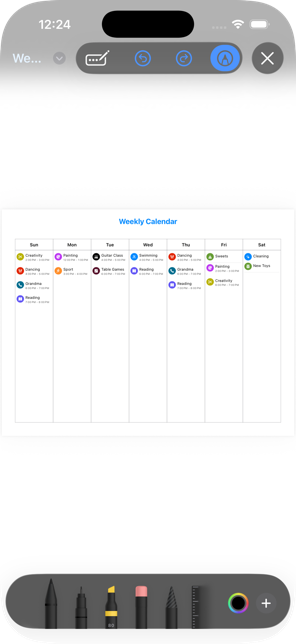 Printable calendar from Weeka